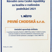 Národní cena ČR za kvalitu v rodinném podnikání 2021 