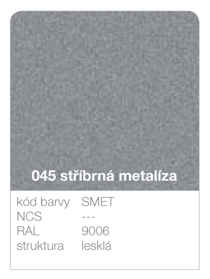 Lindab click - ukázka barvy Premium - stříbrná metalíza