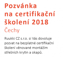 Certifikační školení montáže střešních krytin Ruukki