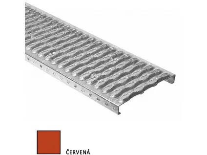 Stoupací plošina rošt 600x250 červená
