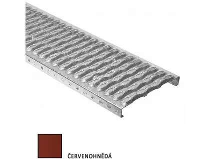 Stoupací plošina rošt 600x250 červenohnědá
