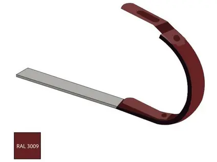 Žlabový hák 330 délka 530 mm pozink RAL 3009 červenohnědá