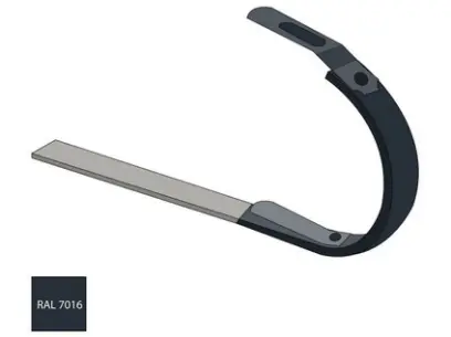 Žlabový hák 330 délka 530 mm pozink RAL 7016 antracit