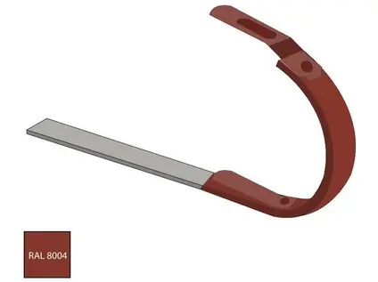 Žlabový hák 330 délka 530 mm pozink RAL 8004 cihlově červená