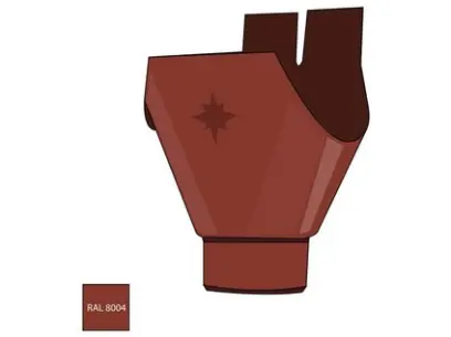 Pozinkovaný kotlík 250/80 mm RAL 8004 cihlově červená barva