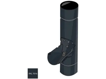 Pozinkovaný odvaděč vody 100 mm RAL 7016 antracitová barva