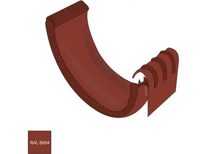 Spojka žlabu 330 mm pozink RAL 8004 cihlově červená barva
