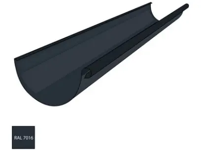 Žlab 330 mm, délka 6000 mm pozink RAL 7016 antracitová barva