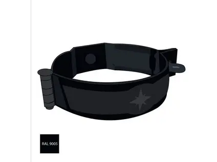 Pozinkovaná objímka 100 mm bez hrotu pozink M10  RAL 9005 černá barva