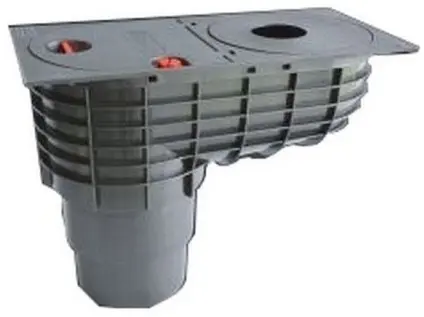 Geiger lapač splavenin s dolní výpustí šedý