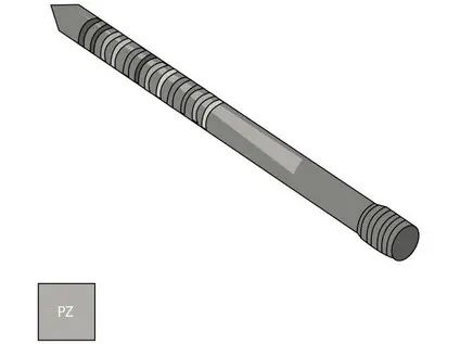 Hrot k objímce 250 mm, pozink M10 TORX KJG
