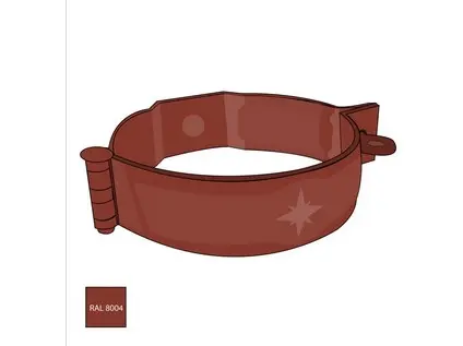 Pozinkovaná objímka 100 mm bez hrotu M10 8004 cihlově červená barva