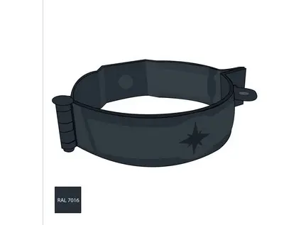 Pozinkovaná objímka 100 mm bez hrotu M10 RAL 7016 antracitová barva