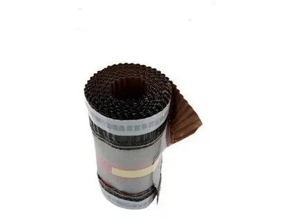 Větrací pás hřebene a nároží 5m/310mm hnědý