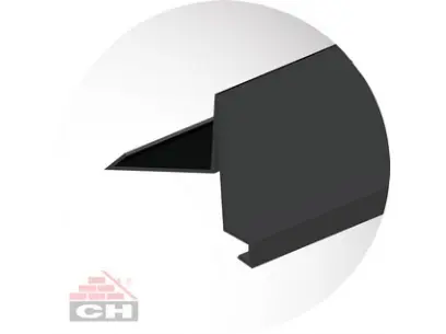 Pozinkovaná závětrná lišta spodní rozv. šíře 410 mm / 2 m, RAL 7016