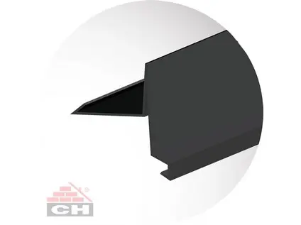 Pozinkovaná závětrná lišta spodní rozv. šíře 410 mm / 2 m, RAL 7016