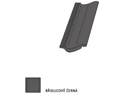 Bramac Moravská plus 1/2 břidlicově černá