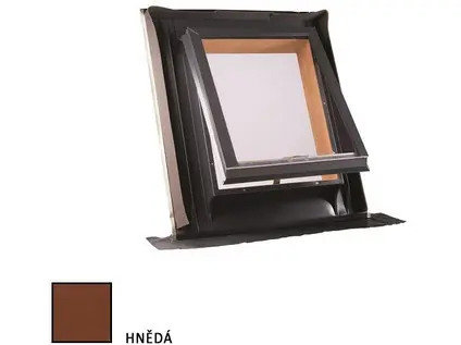 Střešní vikýř UNI profilovaná krytina 600x600mm hnědá