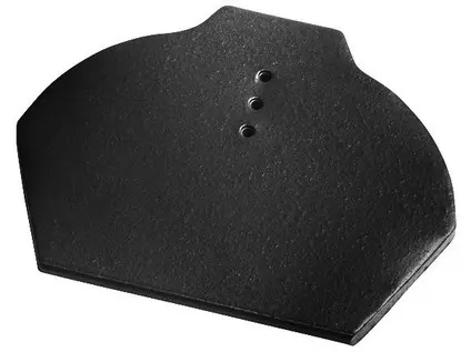 Tondach ST ukončení hřebenáče 21 cm spodní břidlicově černá glazura