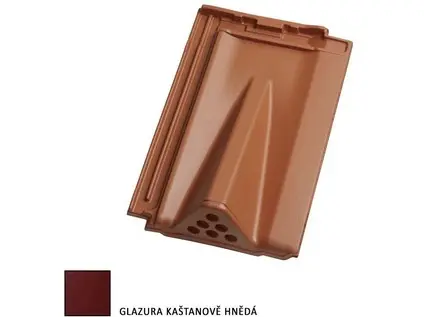 Tondach Stodo 12 posuvná větrací kaštanová glazura