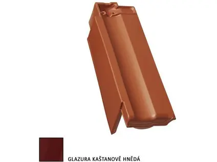 Tondach Stodo 12 posuvná levá nová kaštanová glazura