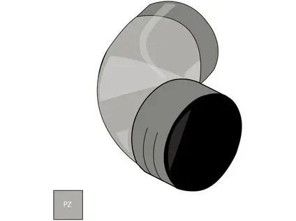 Falcované pozinkované koleno 100 mm/72°