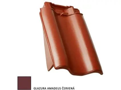 Tondach Samba krajní levá glazura Amadeus červená