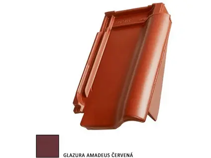 Tondach Samba krajní pravá glazura Amadeus červená