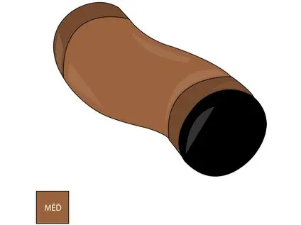 Měděné lisované odskokové koleno 100 mm