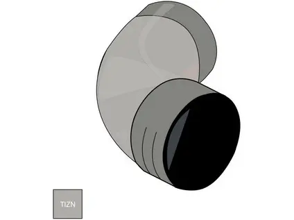 Koleno 100 mm/72° titanzinek