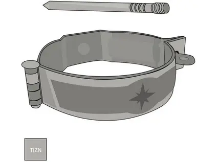 Objímka 80 mm s hrotem 150 mm titanzinek