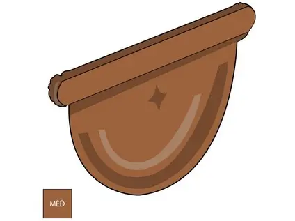 Čelo žlabu 330 měď