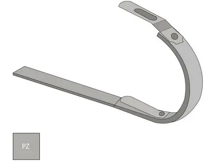 Žlabový hák 330 mm o délce 610 mm, pozink