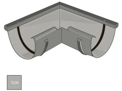 Vnější roh žlabu 250 mm titanzinek