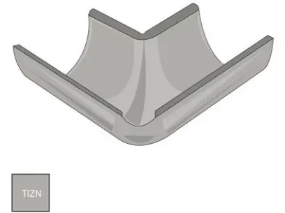 Vnitřní roh žlabu 330 mm titanzinek