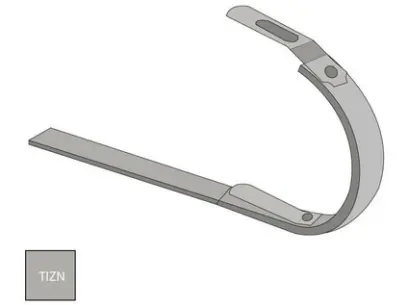 Opláštěný žlabový hák 250 mm o délce 430 mm, titanzinek