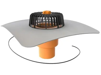 Střešní vpusť TOPWET TWE 125 PVC S