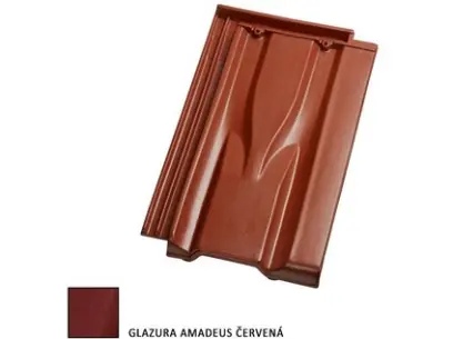 Tondach Hranice 11 posuvná větrací glazura Amadeus červená
