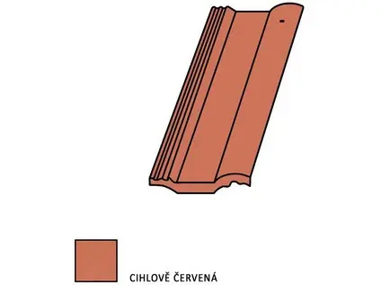 Bramac Classic půlená taška červená