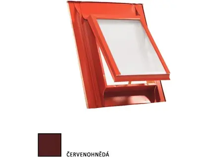 Střešní vikýř Standard 600x600mm červenohnědý