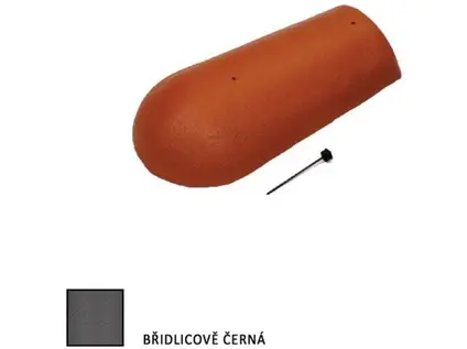 Bramac hřebenáč koncový s hřebem břidlicově černá