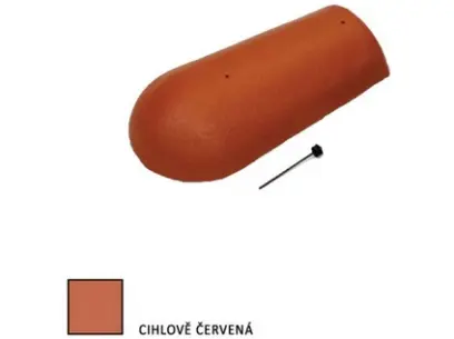 Bramac hřebenáč koncový s hřebem červená