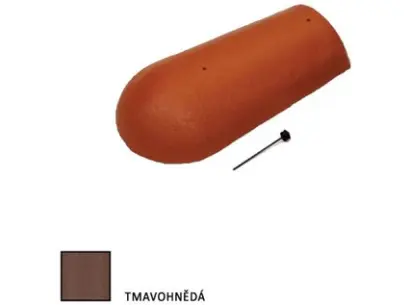 Bramac hřebenáč koncový s hřebem tmavě hnědá