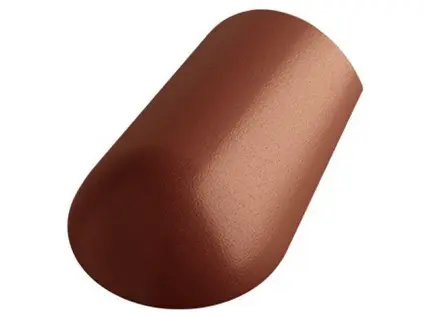 Betonpres Exclusiv hřebenáč koncový včetně vrutu červenohnědá