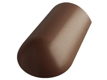 Betonpres Exclusiv hřebenáč koncový včetně vrutu tmavohnědá