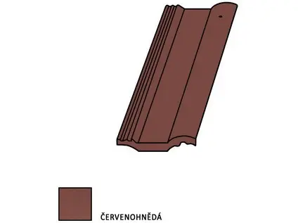 Bramac classic půlená taška červenohnědá