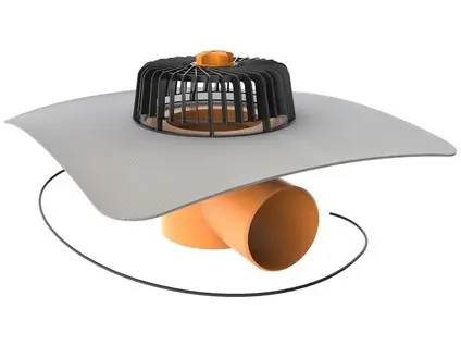 Střešní vpusť TOPWET TWE 125 PVC V