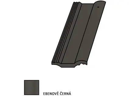 Bramac Classic STAR půlená taška ebenově černá