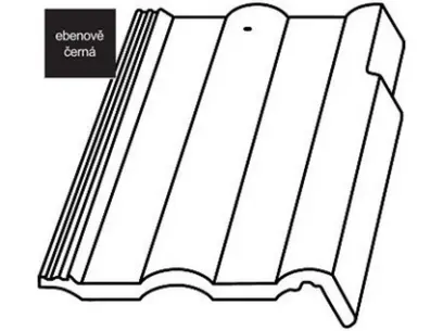 Bramac CLASSIC STAR krajní taška pravá ebenově černá