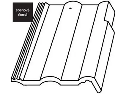 Bramac CLASSIC STAR krajní taška pravá ebenově černá